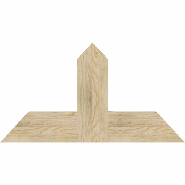 Ekena Millwork Portland Rough Sawn Timber Gable Bracket, Douglas Fir, 36"W x 19"H x 2"D x 6"F, 13/12 Pitch GBW036X19X0206POR00RDF - main